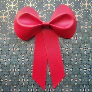 Red Bow Hair Clip Accessory